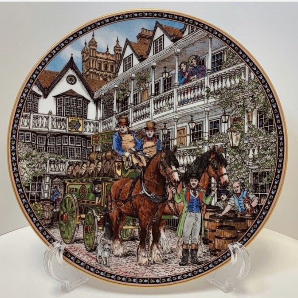 Antique Fine bone China Royal Worcester plate, Sue Scullard